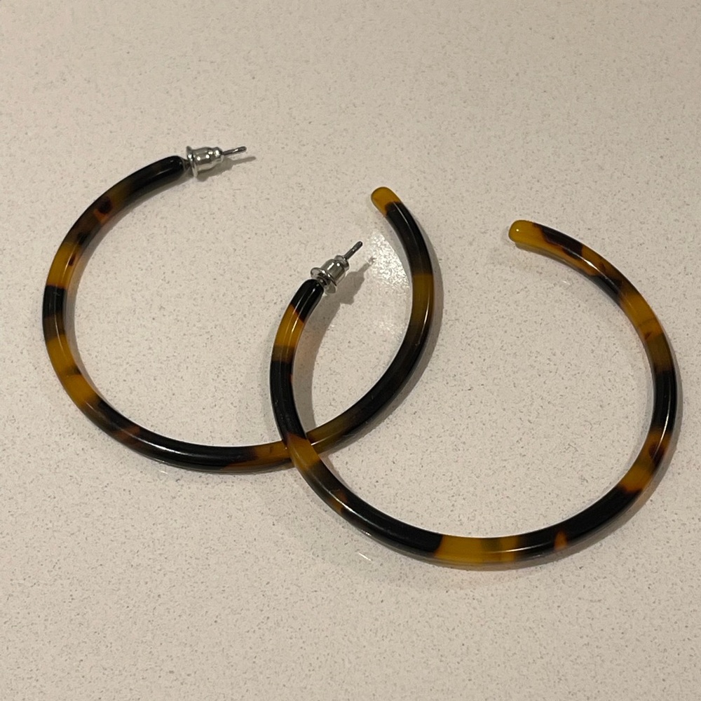 Tortoise Hoop Earrings